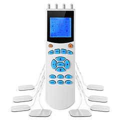 Tens Unit Machine Impulse Massager 10 Modes Pain Relief Body Massager Machine Muscle Stimulator w/ 4 Outputs and 8 Electrode Pads For Relief Relaxing 