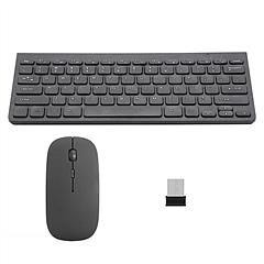 Wireless Keyboard and Mouse 2.4GHz Multimedia Mini Keyboard Mouse Combos USB Receiver for Notebook Laptop Mac Desktop PC TV Office Supplies