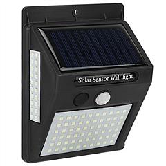 Solar Wall Light Outdoor 100 LEDs PIR Motion Sensor Lamps IP65 Waterproof Lighting for Garage Front Door Garden Pathway
