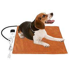 Pet Heating Pad Waterproof Electric Heating Mat Warming Blanket with 9 Heating Modes 4 Timer Settings Washable Cover Chew Resistant Cord Case