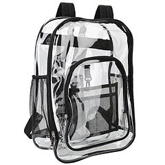 Clear Backpack Heavy Duty Transparent Book Bag Waterproof PVC Clear Backpack 5.3Gal with Reinforced Strap for College Workplace