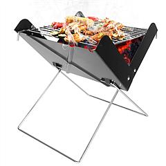 Foldable BBQ Grill Charcoal Barbecue Portable X Grill Tabletop Outdoor Smoker BBQ for Camping Picnic Outdoor Party