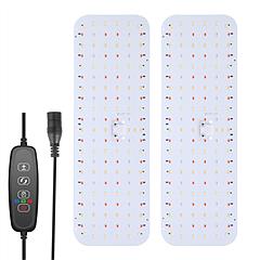 2Pcs Ultra-Thin LED Grow Lights for Indoor Plants with 126Pcs LEDs Full Spectrum Under Cabinet Plant Growing Light Panel 3/9/12H Timer 9 Dimmable Leve