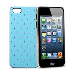 Aluminium Bling Crystal Diamond Hard Back Case Cover(Blue)For Apple iPhone 5