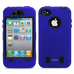 Pen+ Blue Rugged Rubber Matte Hard Case Cover  For iPhone 4G 4S + Screen Guard