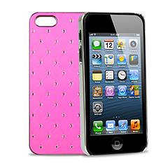 Aluminium Bling Crystal Diamond Hard Back Case Cover(Pink)For Apple iPhone 5