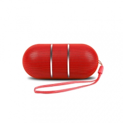 Ultra-Portable Rainbow LED Wireless Speaker - Red