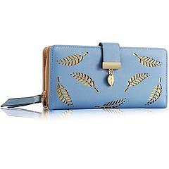 Women Wallet PU Leather Lady Long Purse Phone Clutch Case Credit Card Holder 11 Card Slots 1ID Window 5 Money Pouch