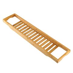 Bamboo Bathtub Tray Bath Table Bathroom Storage Rack Soap Cellphone Wine Glass Shelf Organizer