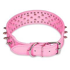 Dog Leather Collar Spiked Studded Pet Dog Collar Adjustable Neck Pitbull Mastiff Collar
