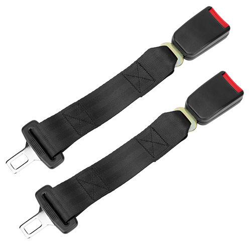 2Pcs Car Seat Belt Extender 14.37in Buckle Tongue Webbing Extension ...