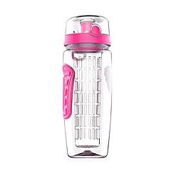 Fruit Infuser Water Bottle 32OZ Juice Shaker Sport w/ Flip Top Lid Anti-Slip Grips For Office Home Sport Running Walking Hiking