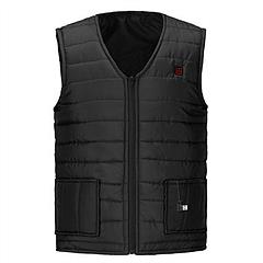 NPolar Heat Jacket Vest 3 Heating Gear Adjustable USB Heated Vest Warm Heat Coat Vest w/ 5 Heating Pads For Men Women Winter Outdoor Activity