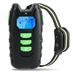 Dog Training Collar w/ Remote IPX7 Rechargeable Bark Collar w/ Beep Vibration Flashlight 8 Adjustable Intensities