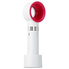 Portable Handheld Bladeless Fan Rechargeable Cooling USB Fan Desktop Use Fan w/ 3 Gears LED Indicator Cooling Fan