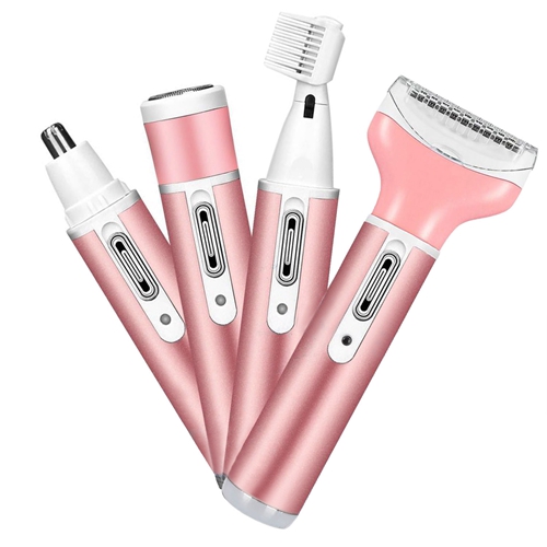 4 In 1 Women Electric Shaver Painless Rechargeable Hair Remover Eyebrow ...