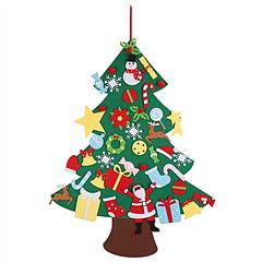 DIY Felt Christmas Tree 41Pcs Detachable Ornaments for Kids Toddler Wall Hanging Christmas Decoration Xmas Gift