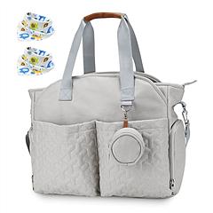 Breast Pump Bag Diaper Tote Bag with Detachable Shoulder Strap Side Pocket Free Baby Bibs Compatible with Spectra S1 S2 Medela