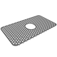 Silicone Grid Sink Mat with Central Drain Hole 12.87x24.68Inch Non-Slip Kitchen Stainless Steel Sink Protector Dishwasher Safe