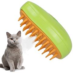 3 In 1 Cat Grooming Steam Brush Hair Brush with Steamer Pet Massage Comb Cleaning Brush for Cats Dogs USB Rechargeable