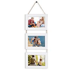 5x7IN Wall Hanging Picture Collage Frame 5-Opening Wall Decor Without Mat Rustic Style Wood Photo Frame Display