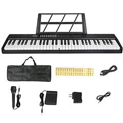 61Keys Foldable Electronic Piano Keyboard With Micro Audio Sustain Pedal Music Stand Storage Bag Portable Wireless MiDi Connection Keyboard For Beginn