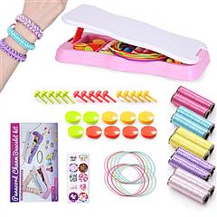 Bracelet Making Kit DIY Arts and Crafts Toys Kids Travel Activity Set Birthday Gifts For 6 7 8 9 10 11 12 Year Old Girls