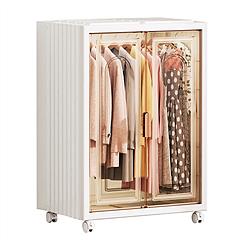 Small Wardrobe Closet Kids Wardrobe Clear Wardrobe Closet for Hanging Clothes Stackable Storage Cabinet with Magnetic Design for Living Room Bedroom D