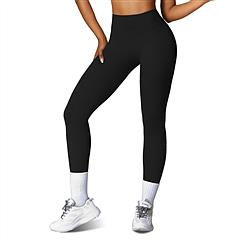 Women\'s High Waist Workout Leggings Tummy Control Compression Yoga Tight Pants Gym Pants Athletic Running Leggings with 25In Inseam No Front Seam