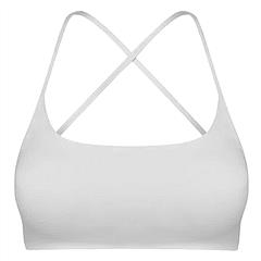 Women Cross Back Sport Bras Padded Strappy Crop Open Back Low Impact Bras Sexy Fitness Tank Tops with Removable Pads Thin Straps for Gym Yoga Workout 