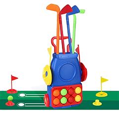 Toddler Golf Clubs Set Kids Golf Kits Toddler Golf Ball Game Play Set Golf Game with 4 Golf Sticks 8 Golf Balls 2 Golf Holes 1 Golf Mat for 3-6 Year O