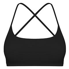 Women Cross Back Sport Bras Padded Strappy Crop Open Back Low Impact Bras Sexy Fitness Tank Tops with Removable Pads Thin Straps for Gym Yoga Workout 