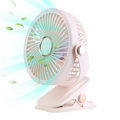 Portable Quiet Clip On Fan With 5 Speeds 3 Brightness 720° Fully Adjustable Angle Type-C Rechargeable Clip Desk Wall Mounted Fan For Camping Office Ho