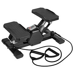 Mini Stepper Stair Stepper With Resistance Bands Quiet Workout Stepper with Digital Timer Max 330.7LBS Load for Home