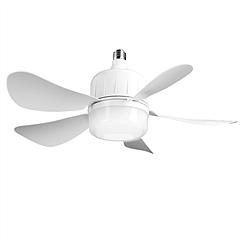 Socket Fan Light 12W Ceiling Fan with Lights Dimmable LED Ceiling Fan with 3 Fan Speed Stepless Brightness and Color Temperature Smart Timer Remote Co