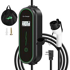 Level2 EV Charger Portable Electric Vehicle Charging Station with NEMA 6-20P Plug Carry Bag Fit For All J1772 EV and Hybrid Vehicles for Home and Outd