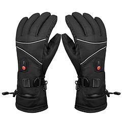 Winter Heated Gloves for Men Women 3000mAh Rechargeable Electric Gloves Waterproof Windproof Touchscreen PU Polyester Gloves With 3 Heated Levels for 