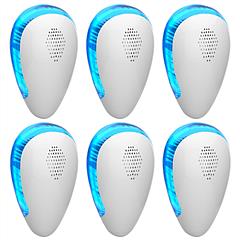 6 Pack Ultrasonic Pest Repeller Indoor Plug In Bug Repellent Mosquito Spider Ant Roaches Mice Control for Bedroom Garage Warehouse Office