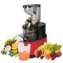 Cold Press Juicer Machine 300W Electric Slow Masticating Juicer for Whole Vegetable and Fruit with Reverse Function 2 Containers Cleaning Brush Clear 