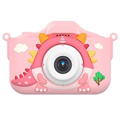 Dinosaur Kids Selfie Camera Cartoon Camera 48MP 1080P HD Digital Camera with Cartoon Case Card Reader 32G MMC Card for Boys Girls Aged 6+ Years Old