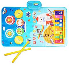 Baby Musical Mat With 55 Music Sounds Toddler Toys Floor Piano Keyboard Mat Drum Mat Carpet Educational Musical Learning Toy Infant Music Toy for 1 2 