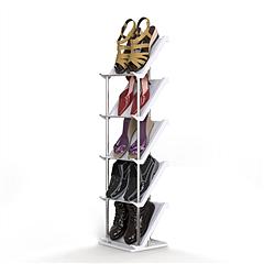 5 Tier Vertical Shoe Rack Narrow Free Standing Storage Organizer for Entryway Space-Saving Stackable Shoe Holder Corner Shoe Tower For Entryway Bedroo