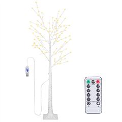 Lighted Birch Tree Artificial White Birch Twig Tree with 8 Warm White Lighting Modes for Wedding Party Christmas Holiday Festival Home Decoration