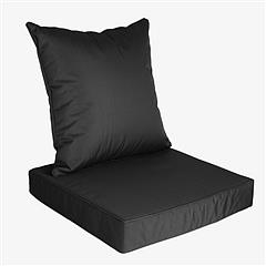 Outdoor Seat Cushion Set Waterproof Patio Furniture Cushion and Back Pillow Fade Resistant Deep Seat Set Chair Pad with Removable Cover for Chair Sofa