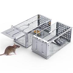 Single Door Rat Trap Cage Humane Rodent Trap Mouse Trap Indoor Outdoor for Small Rodents Mice Voles Hamsters