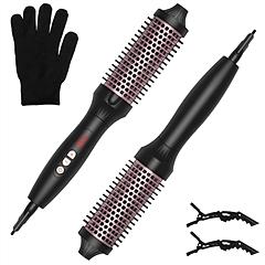 4 In 1 Hot-Air Hair Brush Thermal Brush Hair Curler Dryer Straightener with 10 Heating Levels 30S Fast Heating Fit for All Hair Types for Home Travel