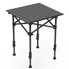 Portable Folding Camping Table With Adjustable Height Rustproof Carbon Steel Foldable Roll-Up Camping Table for Picnic Camping Hiking Beach BBQ 55LBS 