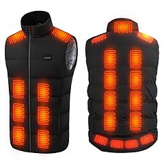 Heated Vest Men Women Heated Jacket with 23 Heating Zones 3 Heat Levels USB Powered Machine Washable for Winter Hiking Skiing Skating Outdoor Activiti