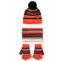 NPolar Winter Kids Knitted Hat Scarf Gloves 3Pcs Boys Girls Winter Warm Beanie Hat and Glove Scarf Set Beanie Neck Warmer Mittens for 4-7-Year-Old Kids