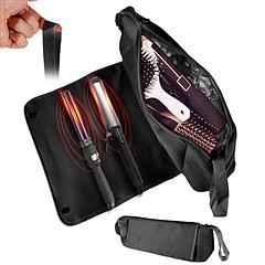 2 In 1 Hair Tools Travel Bag and Heat-resistant Mat Curling Iron Travel Case Hair Tool Pouch Holder Organizer for Curling Iron Straightener Hair Dryer